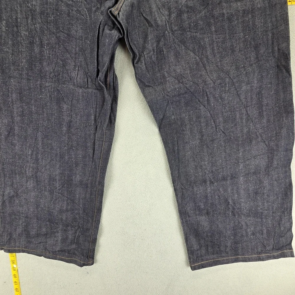 Beslow Jeans Mens Blue Selvedge Baggy Wide Leg Y2K Skater Hip Hop Fits 34x28